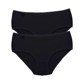 MrtNlu Siyah 2XL 2 Adet Tutku Kadın Yüksek Bel Bato İnce Lastik Külot