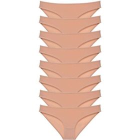 MrtNlu Siyah Kırmızı Ten Mavi L 8 Adet Süper Eko Set Likralı Kadın Slip Külot