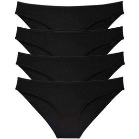 MrtNlu Siyah L 4 Adet Süper Eko Set Likralı Kadın Slip Külot