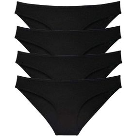 MrtNlu Siyah L 4 Adet Süper Eko Set Likralı Kadın Slip Külot