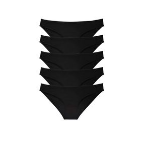MrtNlu Siyah L 5 Adet Süper Eko Set Likralı Kadın Slip Külot