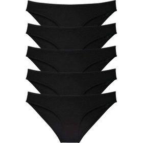 MrtNlu Siyah L 5 Adet Süper Eko Set Likralı Kadın Slip Külot
