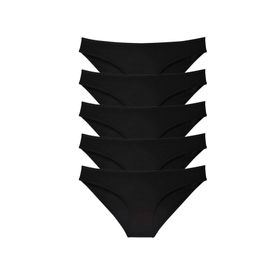 MrtNlu Siyah L 5 Adet Süper Eko Set Likralı Kadın Slip Külot