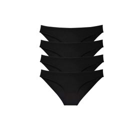 MrtNlu Siyah M 4 Adet Süper Eko Set Likralı Kadın Slip Külot