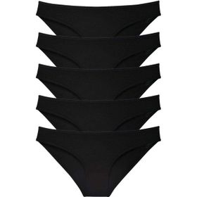MrtNlu Siyah M 5 Adet Süper Eko Set Likralı Kadın Slip Külot