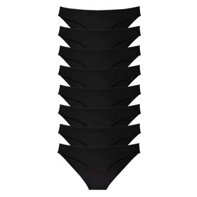 MrtNlu Siyah M 8 Adet Süper Eko Set Likralı Kadın Slip Külot