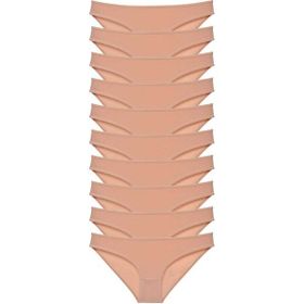 MrtNlu Siyah Ten 10 Adet Süper Eko Set Likralı Kadın Slip Külot