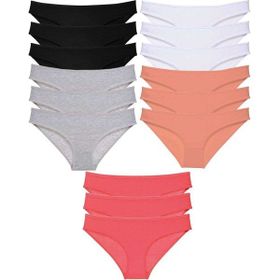 MrtNlu Siyah Ten Gri Beyaz Fuşya L 15 Adet Süper Eko Set Likralı Kadın Slip Külot