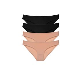 MrtNlu Siyah Ten L 4 Adet Süper Eko Set Likralı Kadın Slip Külot