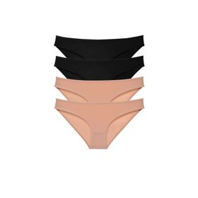 MrtNlu Siyah Ten M 4 Adet Süper Eko Set Likralı Kadın Slip Külot