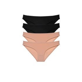 MrtNlu Siyah Ten M 4 Adet Süper Eko Set Likralı Kadın Slip Külot