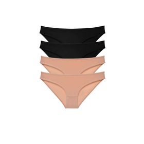 MrtNlu Siyah Ten M 4 Adet Süper Eko Set Likralı Kadın Slip Külot