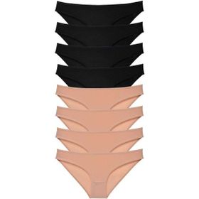MrtNlu Siyah Ten XL 8 Adet Süper Eko Set Likralı Kadın Slip Külot
