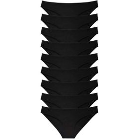 MrtNlu Siyah XL 9 Adet Süper Eko Set Likralı Kadın Slip Külot