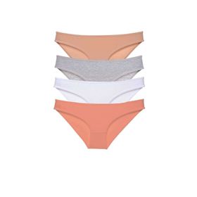 MrtNlu Ten Gri Beyaz Pudra XL 4 Adet Süper Eko Set Likralı Kadın Slip Külot