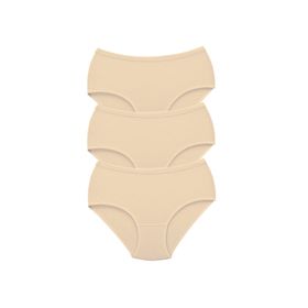 MrtNlu Ten L 3 Adet Tutku Kadın Yüksek Bel Bato Kalın Lastik Külot