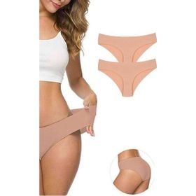 MrtNlu Ten L-XL 2 Adet Kadın Dikişsiz Lazer Kesim Esnek İz yapmayan Külot