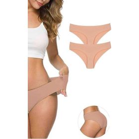 MrtNlu Ten L-XL 2 Adet Kadın Dikişsiz Lazer Kesim Esnek İz yapmayan Külot