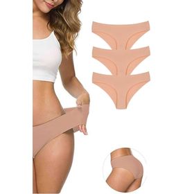 MrtNlu Ten L-XL 3 Adet Kadın Dikişsiz Lazer Kesim Esnek İz yapmayan Külot