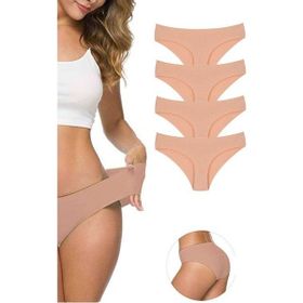 MrtNlu Ten L-XL 4 Adet Dikişsiz Lazer Kesim Esnek İz Yapmayan Kadın Külot
