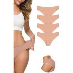 MrtNlu Ten L-XL 4 Adet Dikişsiz Lazer Kesim Esnek İz Yapmayan Kadın Külot