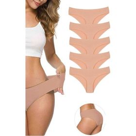 MrtNlu Ten L-XL 5 Adet Kadın Dikişsiz Lazer Kesim Esnek İz yapmayan Külot