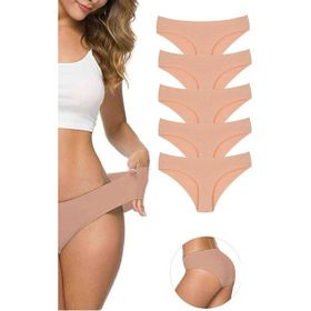 MrtNlu Ten L-XL 5 Adet Kadın Dikişsiz Lazer Kesim Esnek İz yapmayan Külot