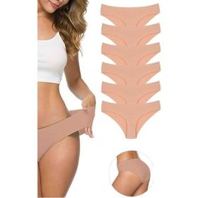 MrtNlu Ten L-XL 6 Adet Kadın Dikişsiz Lazer Kesim Esnek İz yapmayan Külot