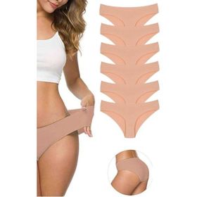 MrtNlu Ten L-XL 6 Adet Kadın Dikişsiz Lazer Kesim Esnek İz yapmayan Külot