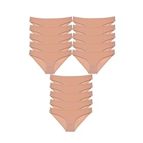 MrtNlu Ten M 15 Adet Süper Eko Set Likralı Kadın Slip Külot
