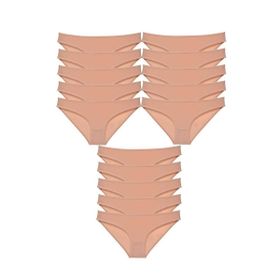 MrtNlu Ten M 15 Adet Süper Eko Set Likralı Kadın Slip Külot