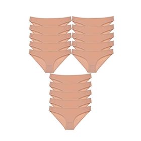 MrtNlu Ten M 15 Adet Süper Eko Set Likralı Kadın Slip Külot
