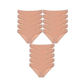 MrtNlu Ten M 15 Adet Süper Eko Set Likralı Kadın Slip Külot