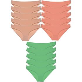 MrtNlu Ten Pudra Yeşil L 15 Adet Süper Eko Set Likralı Kadın Slip Külot