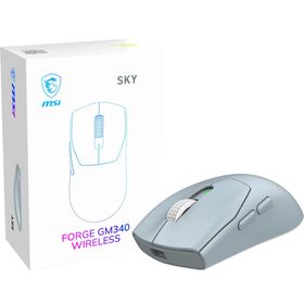 MSI Forge GM340 Wireless Sky Açık Mavi Şarjlı Optik Kablolu/Kablosuz Gaming Mouse