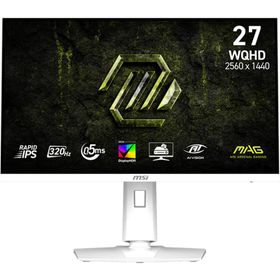 MSI MAG 274QRFW X32 27 inç 320Hz 0.5ms Pivot IPS Beyaz Oyuncu Monitörü