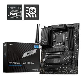 MSI Pro B760-P Wifi DDR4 Soket 1700 5333 Mhz Oc Matx Anakart