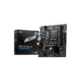 MSI PRO B760M-B DDR4 Soket 1700 DDR4 4800MHz OC PCIe M.2 USB 3.2 HDMI 2.5Gbit LAN mATX Anakart