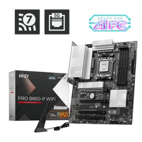 MSI Pro B850-P Wi-Fi AM5 DDR5 8200MHz OC HDMI 3xM.2 USB 10GB/s 5G LAN Wi-Fi 7 ATX Anakart