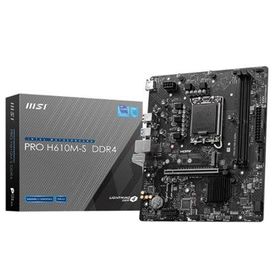 MSI Pro H610M-S DDR4 Soket 1700 DDR4 3200 OC HDMI M2 USB3.2 Gigabit LAN MATX Anakart