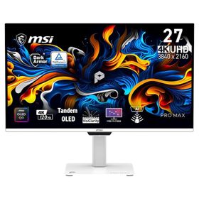 MSI Pro Max 271UPXW12G 26.5 inç Beyaz QD-OLED 120Hz 0.03ms Pivot Monitör