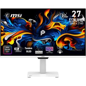 MSI Pro Max 271UPXW12G 26.5 inç Beyaz QD-OLED 120Hz 0.03ms Pivot Monitör