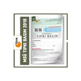 Msü 2018 Ösym Tıpkı Basım Türkiye Geneli Dijital Çözümlü Soru Kitapçığı