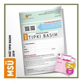 Msü 2019 Ösym Tıpkı Basım Türkiye Geneli Dijital Çözümlü Soru Kitapçığı