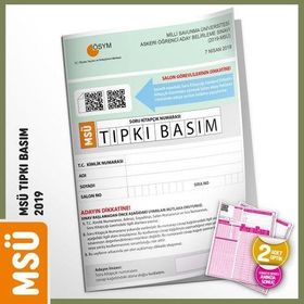 Msü 2019 Ösym Tıpkı Basım Türkiye Geneli Dijital Çözümlü Soru Kitapçığı