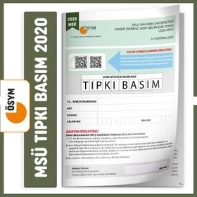 Msü 2020 Ösym Tıpkı Basım Türkiye Geneli Dijital Çözümlü Soru Kitapçığı