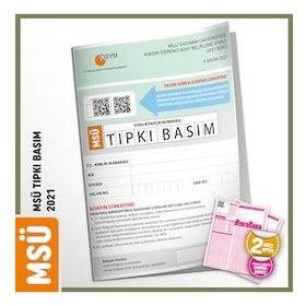 Msü 2021 Ösym Tıpkı Basım Türkiye Geneli Dijital Çözümlü Soru Kitapçığı