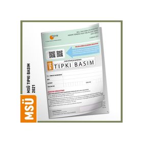 Msü 2021 Ösym Tıpkı Basım Türkiye Geneli Dijital Çözümlü Soru Kitapçığı