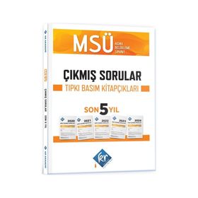 MSÜ Çıkmış Sorular Son 5 Yıl Tıpkı Basım Fasikülleri - KR Akademi