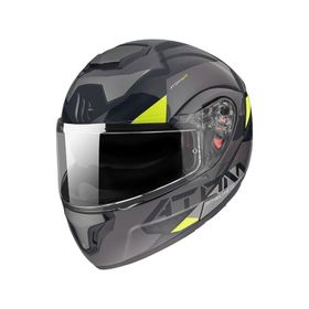 MT Atom Sv W17 B2 Çene Açılır Gri Motosiklet Kaskı
